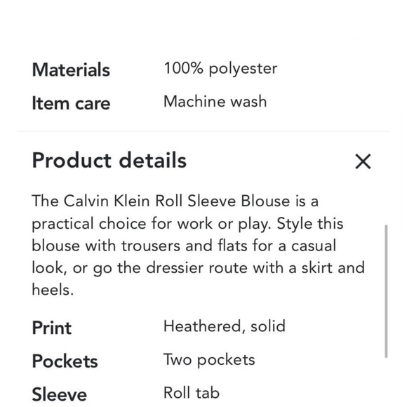 Calvin Klein Jali Zipper Royal Blue Blouse - Picture 9 of 9